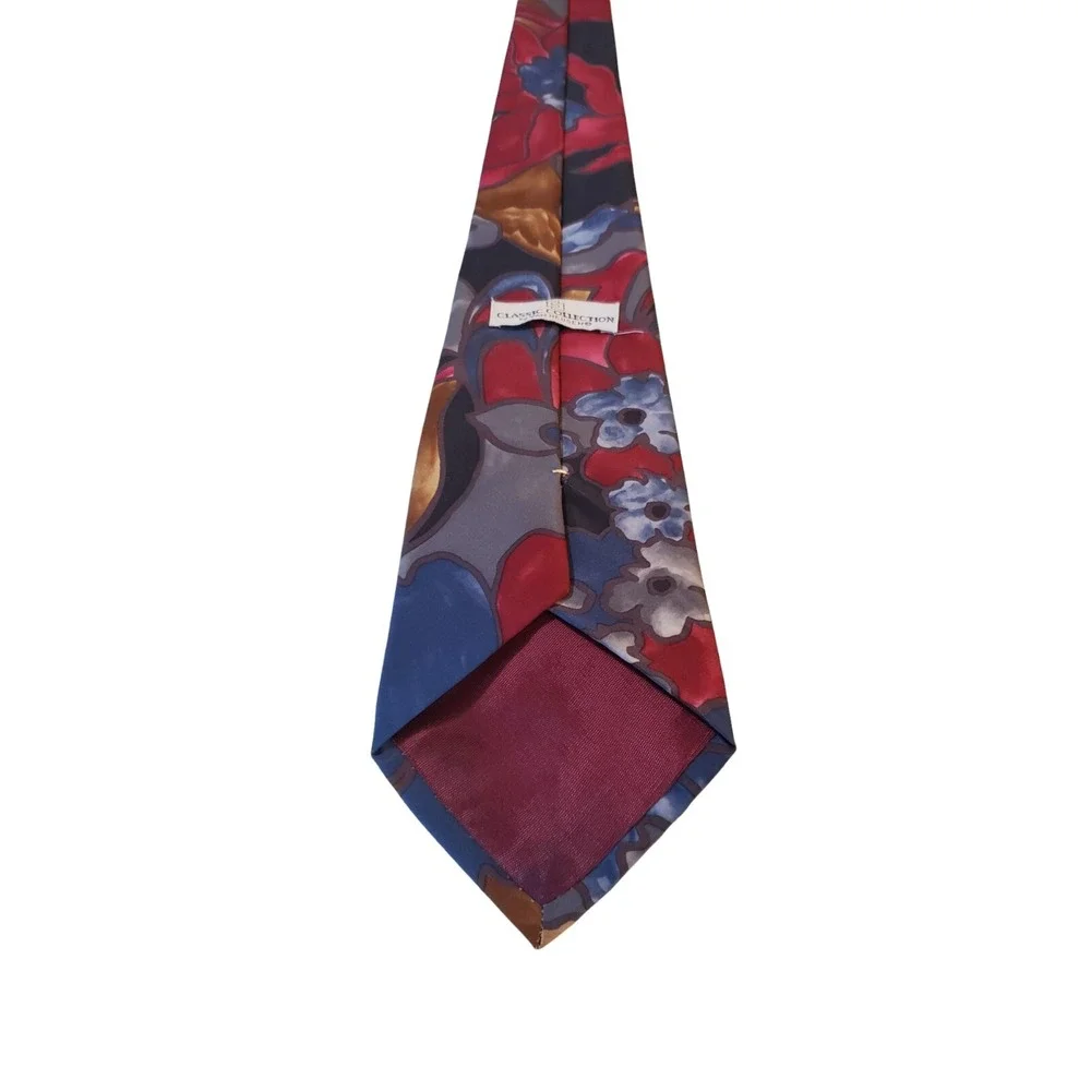 Classic Collection by Van Heusen Polyester Microfiber Multi Color Floral Necktie